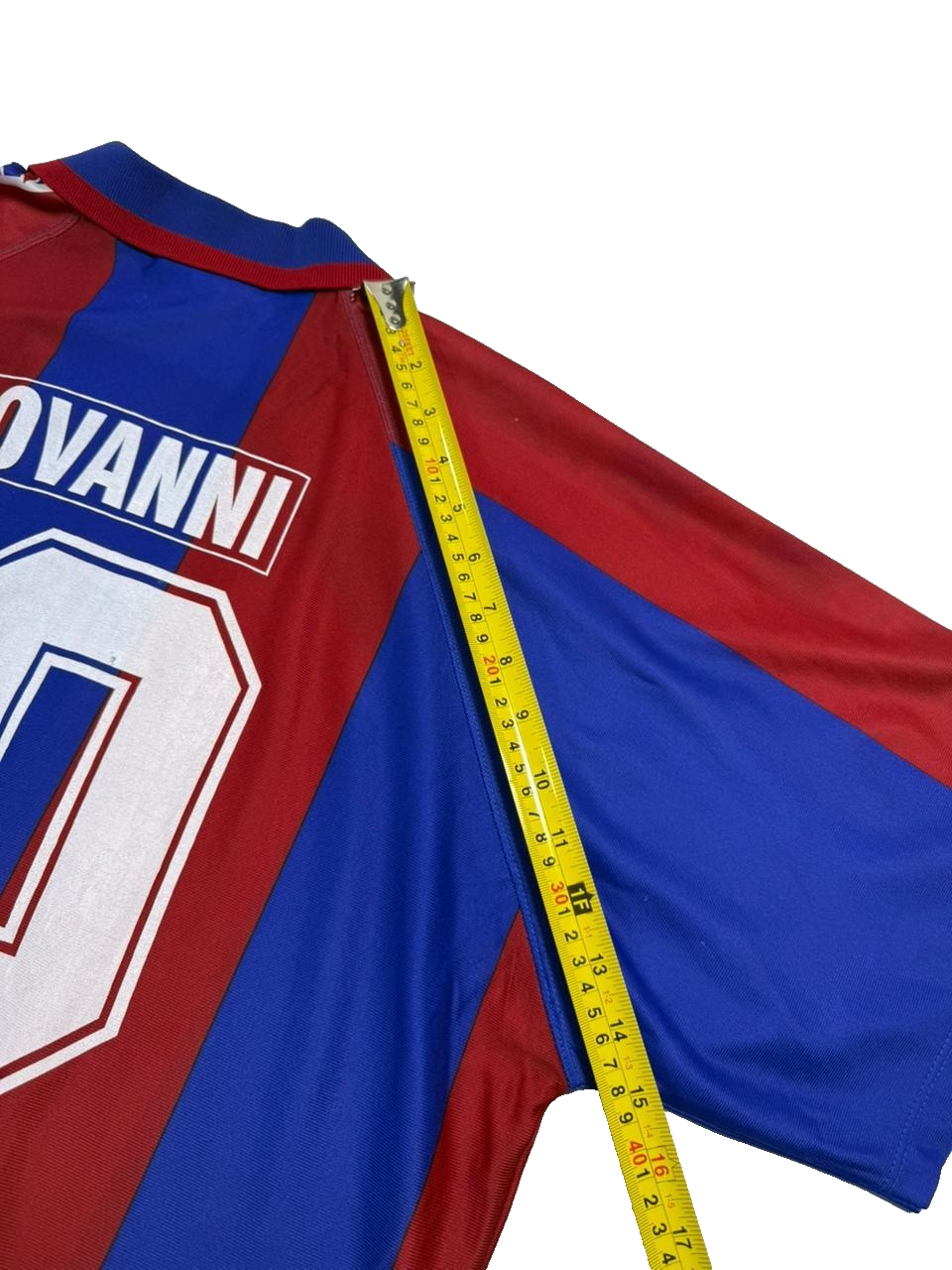 Fc Barcelona Vintage 90S Giovanni #10 Blaugrana Home Jersey Red Blue Striped XL
