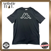 Kappa Men's Black T-Shirt – Size L, Logo, Short Sleeve – Ref 0F553