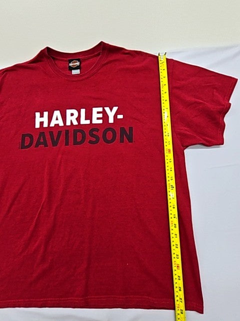 Harley-Davidson Men's Red Short Sleeve T-Shirt 2XL Crew Neck