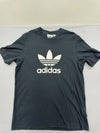 Adidas Men's Gray T-Shirt – Size M, Logo, Short Sleeve