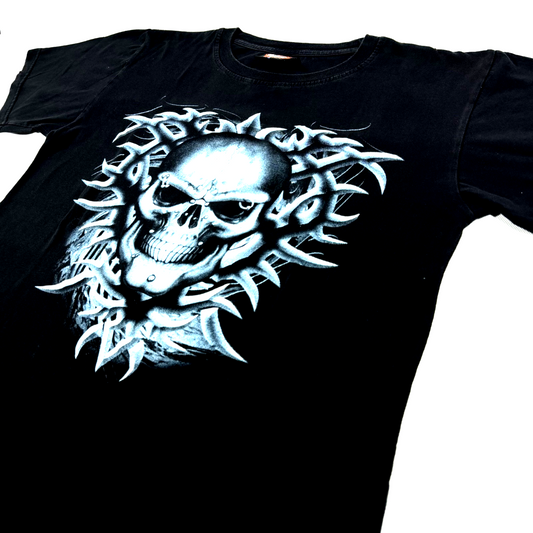 Metal Heaven Men's Black T-Shirt – Size L, Large Skull large skull, Graphic