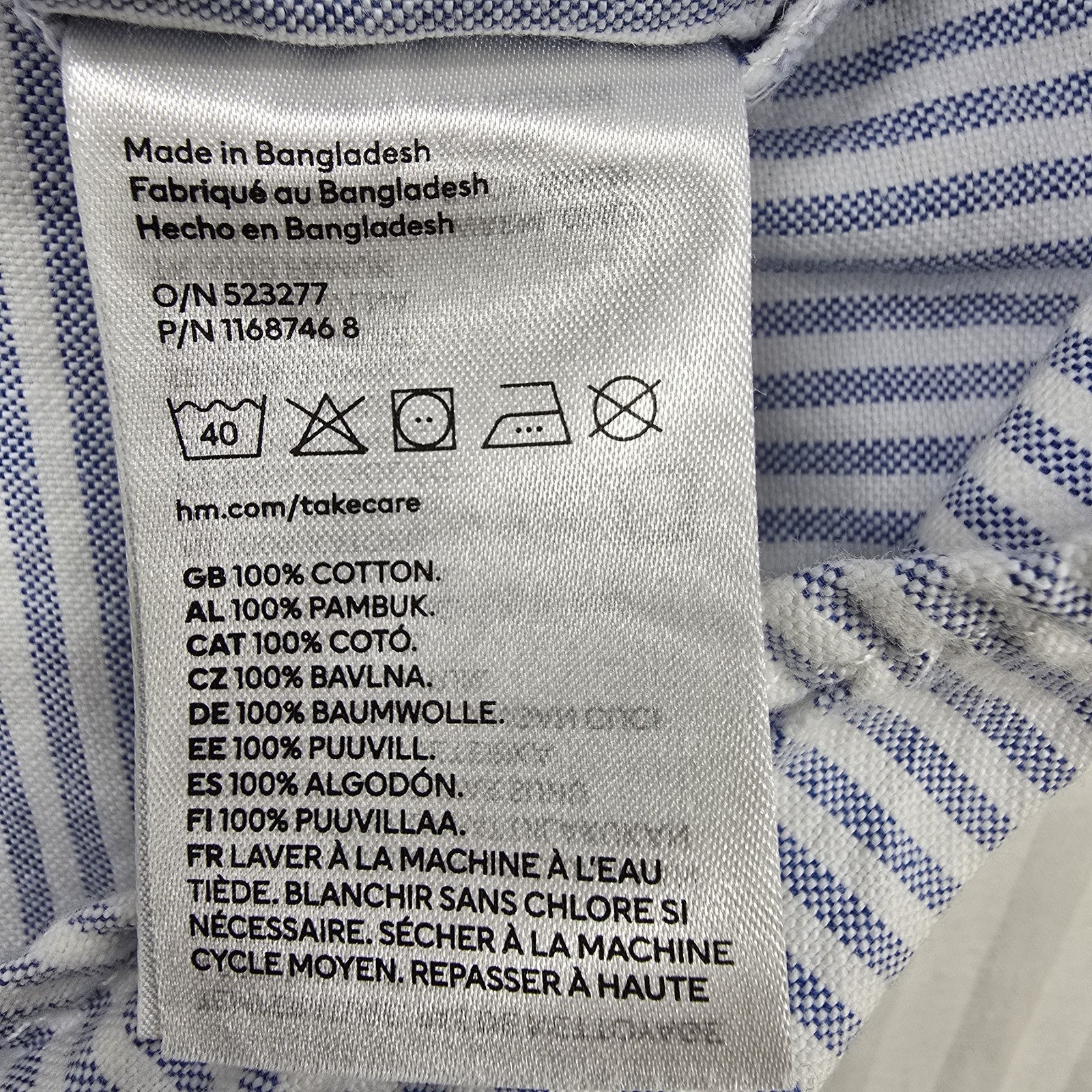 H&M Men Blue Shirt size 14 product image 4