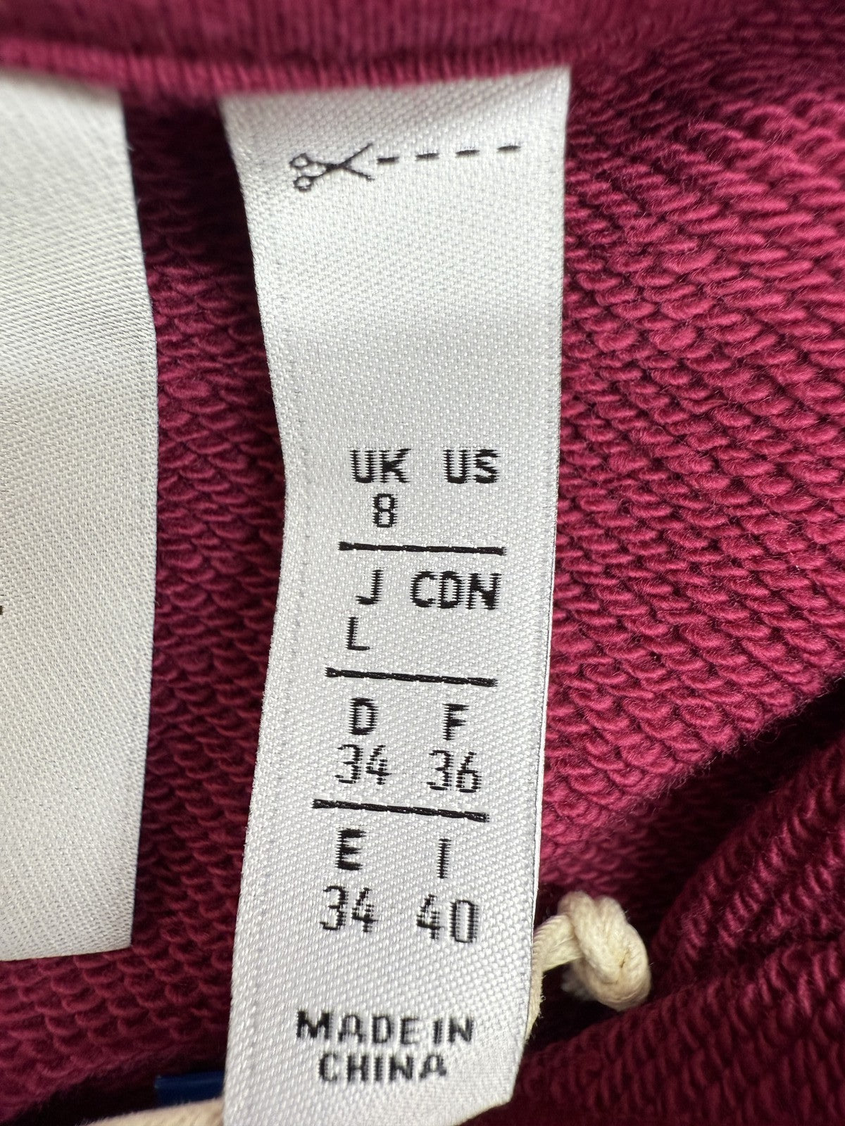 Adidas Disney Bambi Maroon Cropped Hoodie Women's L Originals