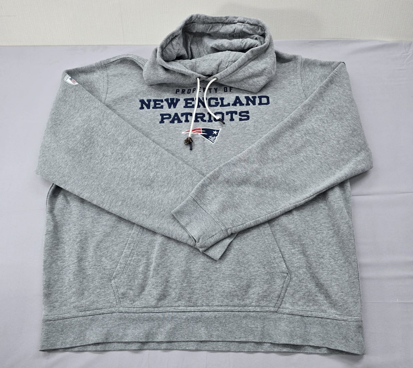 Nike Men's Patriots Heather Gray Pullover Hoodie 2XL NFL Training
