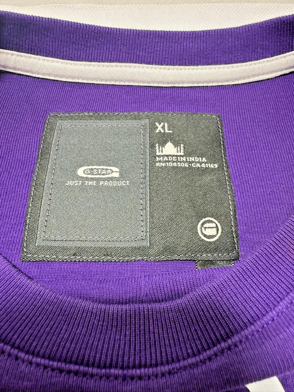 G-Star Raw Estes Violet Printed Men's T-Shirt - Size XL Slim Fit