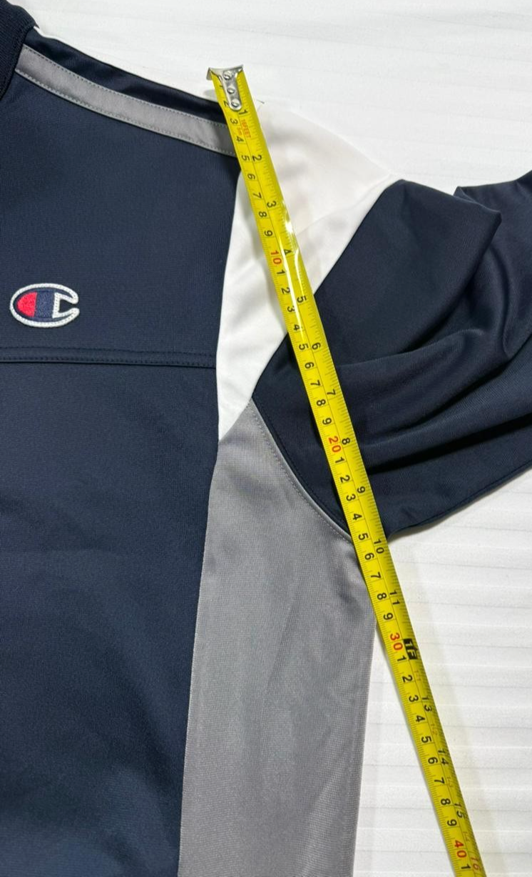 Champion Men's Full Zip Jacket In Navy Blue - Size L