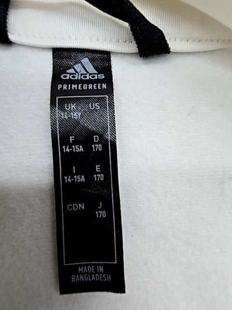 Adidas Men's Slim Fit Black/White 3 Stripes Track Jacket M