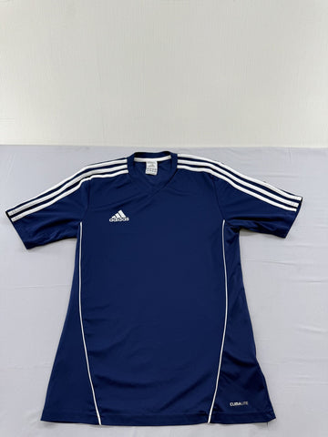Adidas Climacool Navy Stripe Soccer Jersey S Men V-Neck
