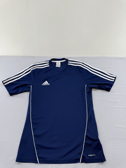 Adidas Men's Navy Jersey – Size S, Stripe V- stripe Stripe, Striped