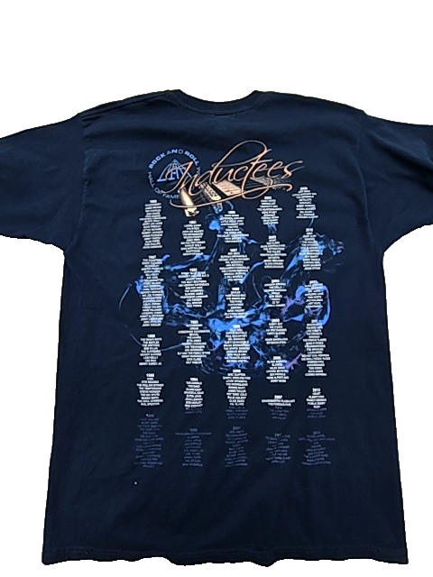 Alstyle Men's Navy Rock And Roll Hall Of Fame T-Shirt Size L Cotton