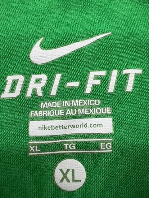 Nike Men's Green Dri-FIT T-Shirt XL Short Sleeve Crewneck
