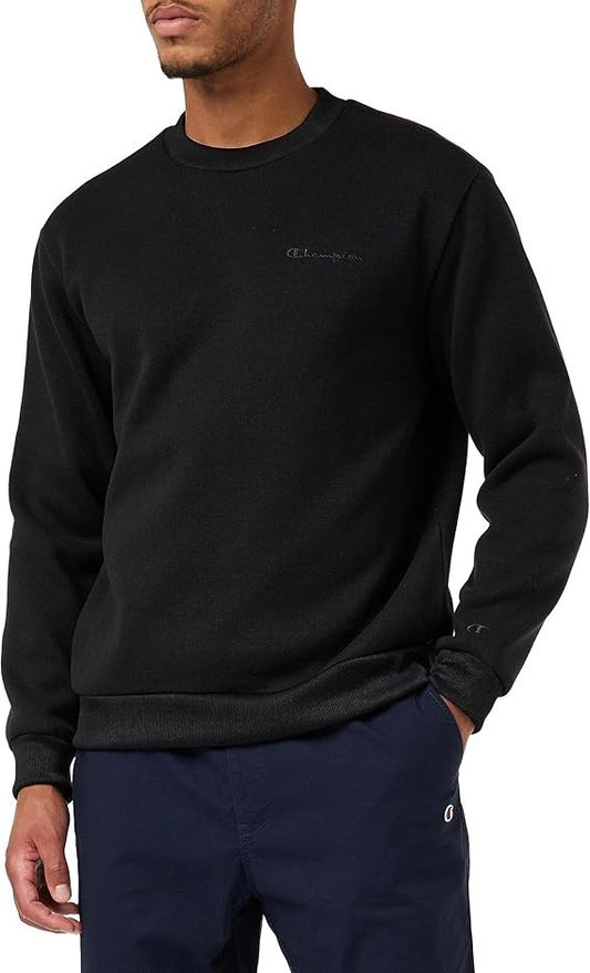 Champion Men's Black Sweatshirt – Size S, Crew Neck – Ref 4EF88