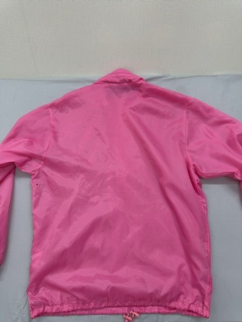Reebok Hot Pink Windbreaker Women's XL Long Sleeve Drawstring Zipper