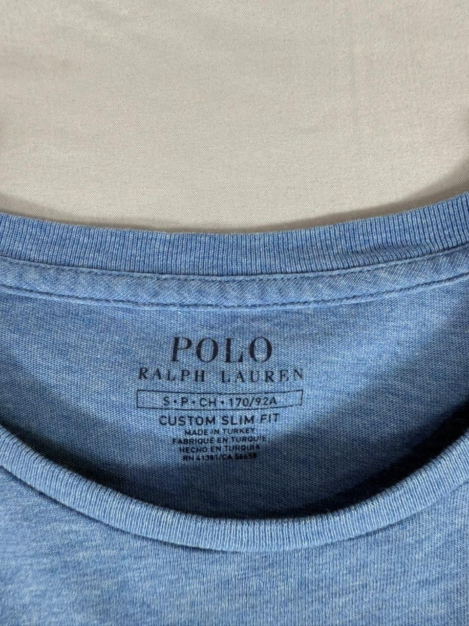 Polo Ralph Lauren Custom Slim Fit T-Shirt Men's S Blue Cotton Crew Neck