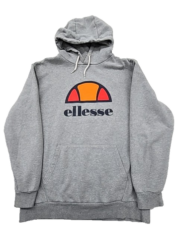 Ellesse Men's Grey M Hoodie Drawstring Long Sleeve Logo