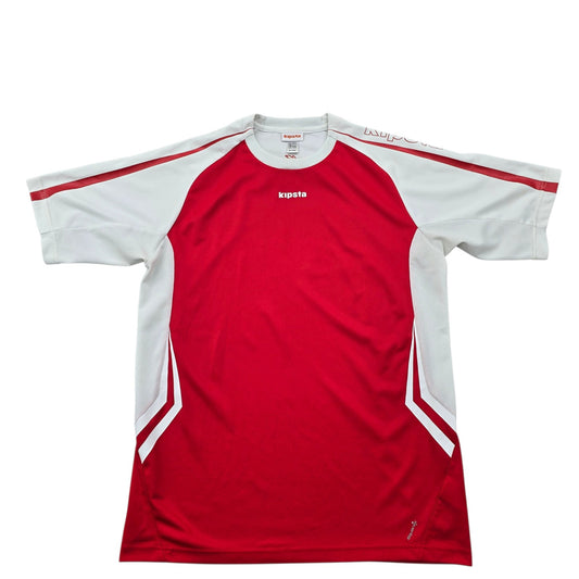 Kipsta Red Athletic T-Shirt M Raglan Mesh Panels Breathable