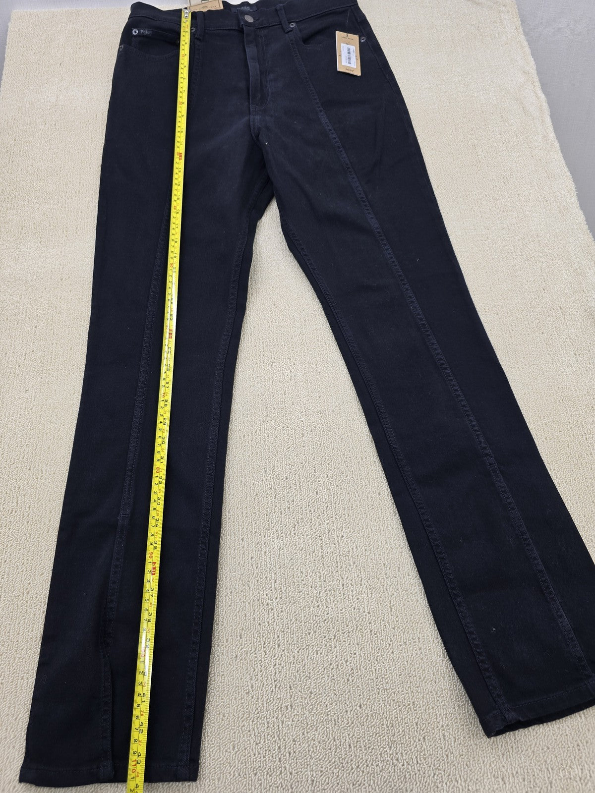 Polo Ralph Lauren Black Straight Leg Women's Jeans 30R 30" Inseam Mid Rise