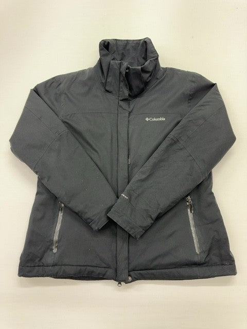 Columbia Men Charcoal Omni-Heat Parka Jacket XL Midweight Zipper