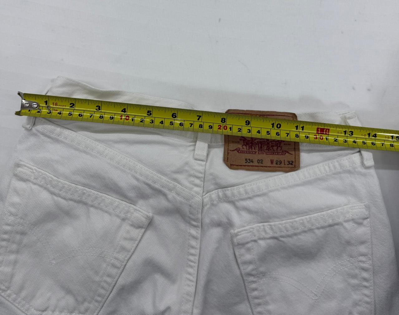 Vintage Levi's 534 White Slim Jeans 29x32 High Rise