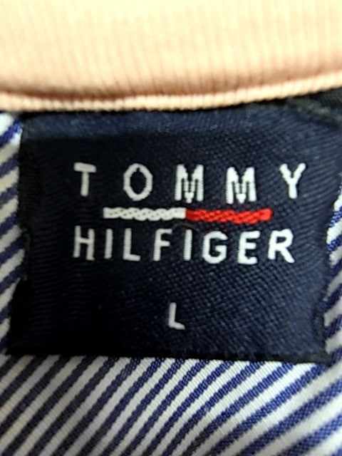 Tommy Hilfiger Men's Beige Short Sleeve Polo Shirt L Cotton Regular Turkey