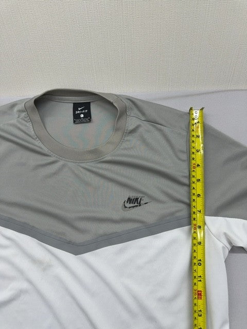 Nike Men's L Grey/White Dri-FIT Color Block T-Shirt