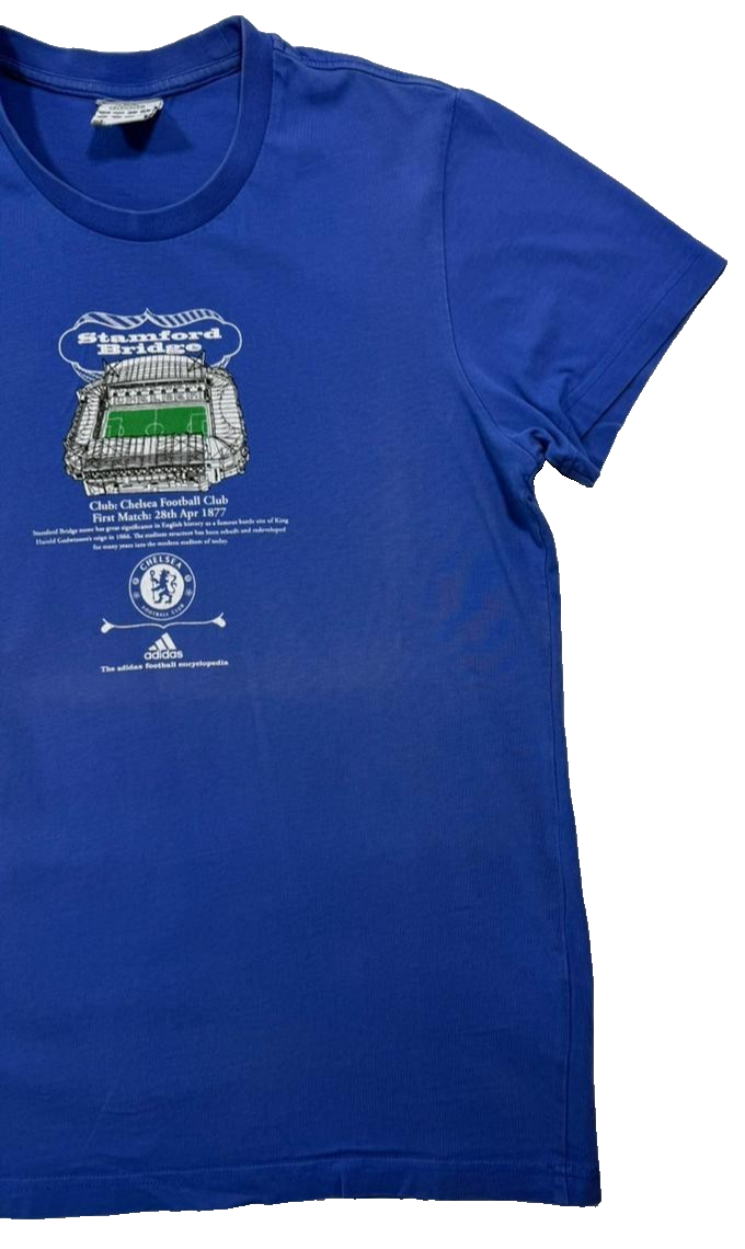 Adidas Chelsea Football Club T-Shirt Featuring A Graphic Of Stamford Bridge - S