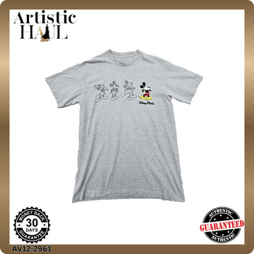 Disney Men's Vintage Mickey Progression Heather Gray T-Shirt L