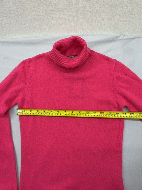 Class Roberto Cavalli Pink Turtleneck Sweater M Women Knit Long Sleeve