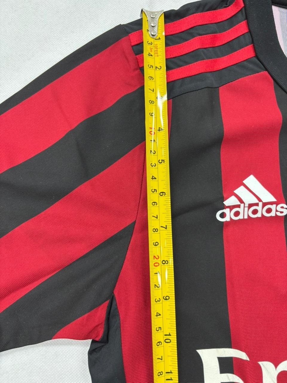 Adidas AC Milan Home Jersey Red Black Striped Fly Emirates Size M Thailand