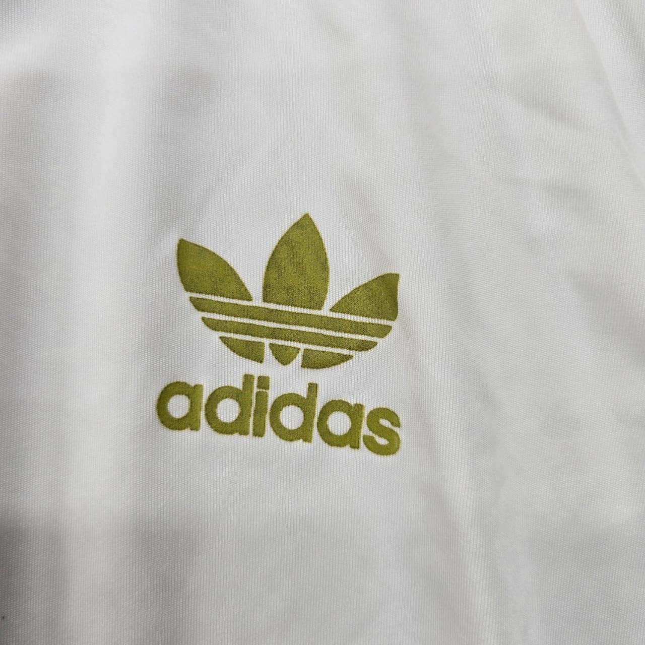 Adidas Men's White Striped Soccer Jersey XL Short Sleeve