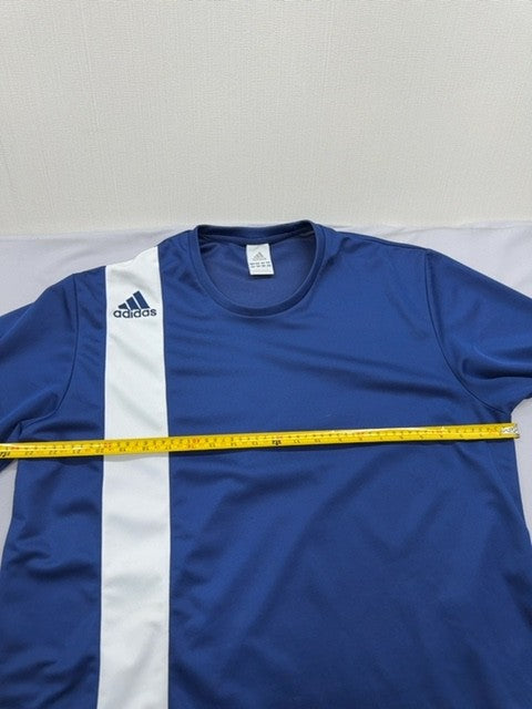 Adidas Men's Navy Soccer Jersey Short Sleeve Crewneck XL Striped