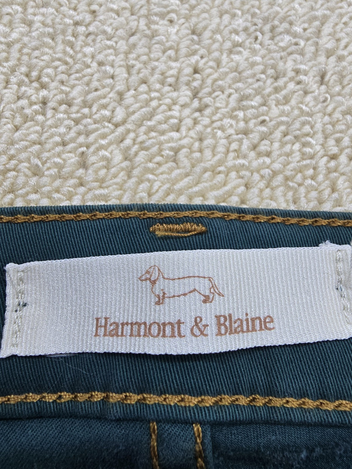 Harmont & Blaine Men's Jeans Size 44 Dark Green Denim Regular