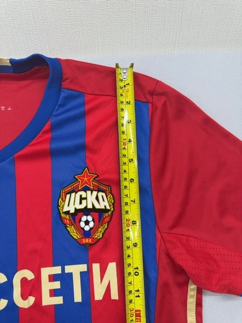 Adidas CSKA Moscow Red Striped Jersey L Climacool V-Neck L