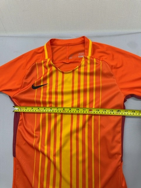 Nike Orange Stripe Soccer Jersey Dri-FIT Short Sleeve Size S