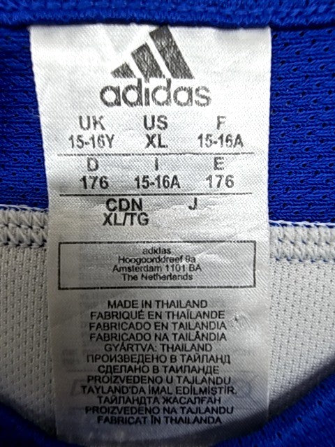 Adidas Men's Blue Basketball Tank Top XL Personalized White Stripes