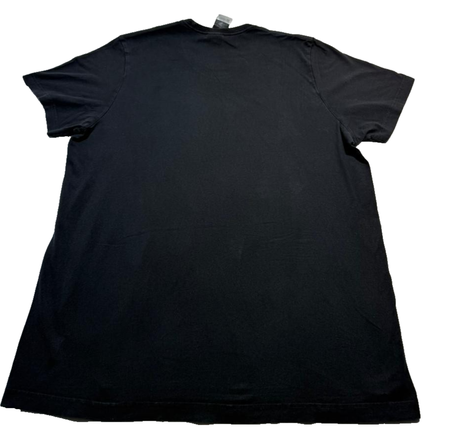 Adidas Men'S Black Graphic T-Shirt Grey Abstract Wave Logo Short Sleeve Size Xl