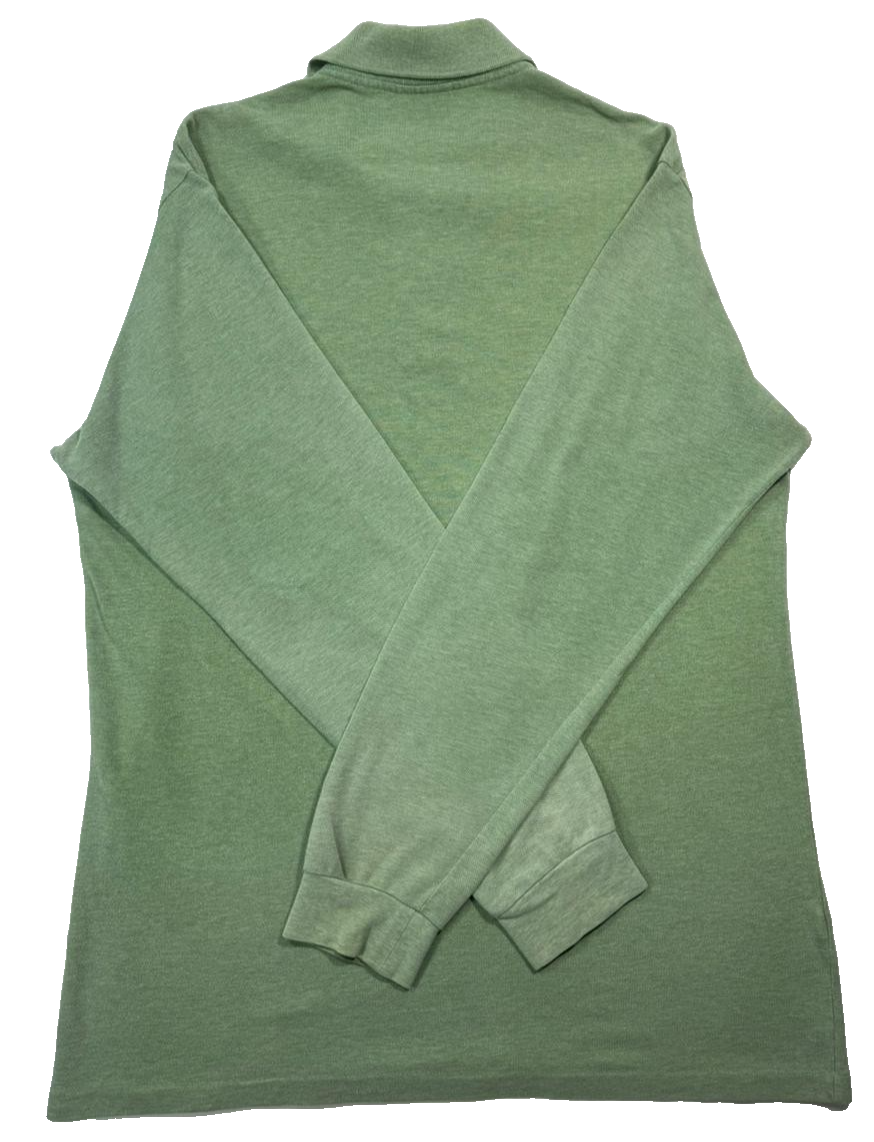 Lacoste Men'S Classic Long-Sleeved Pique Polo Shirt In Green - Size S