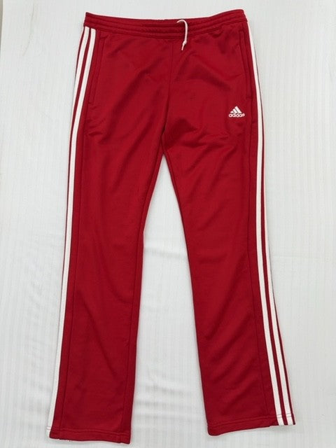 Adidas Men's Red Climalite Track Pants Size L Three Stripes