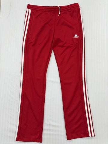 Adidas Men's Red Climalite Track Pants Size L Three Stripes