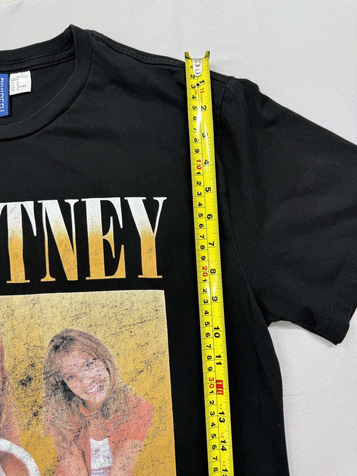 H&M Britney Spears Black Graphic T-Shirt Men's M Regular Cotton 2018