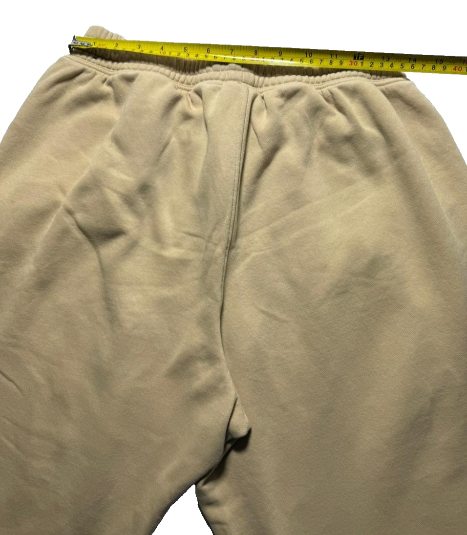Nike Beige Sweatpants, Men's XL, Cotton Fleece Joggers, Casual Athletic Wear