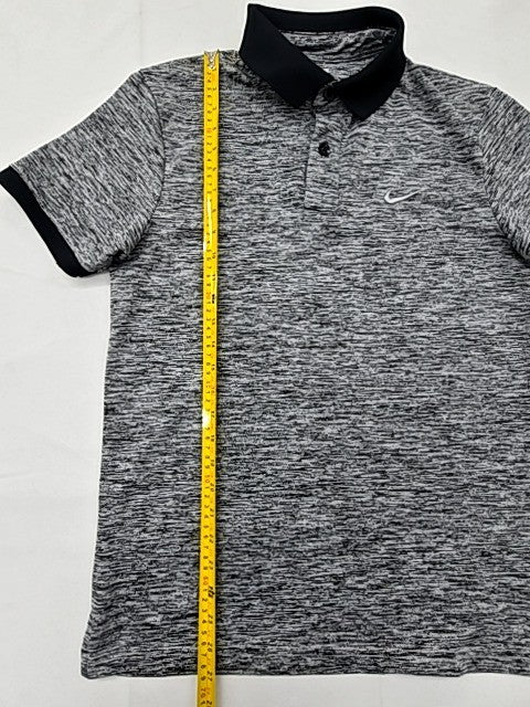 Nike Dri-FIT Grey Heather Polo Shirt Men's Small Short Sleeve