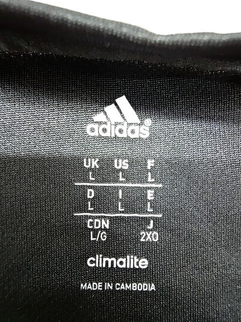 Adidas Climacool Black Jersey Shirt L Short Sleeve Crewneck