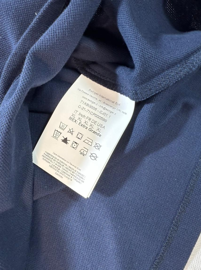 Automobili Lamborghini Men's Polo Navy Blue Long Sleeve Size XL Luxury Logo