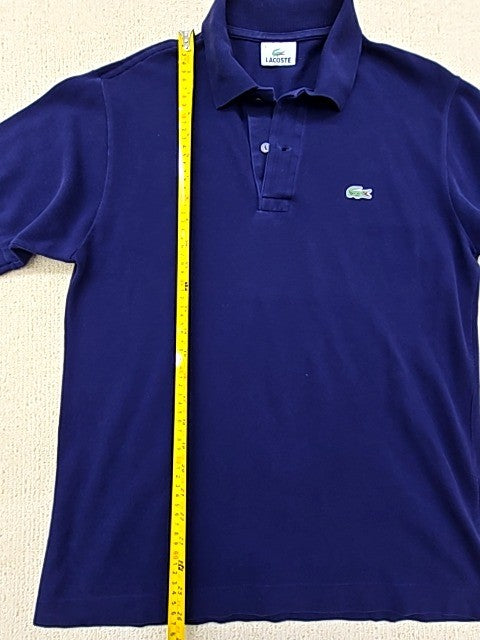 Lacoste L.12.12 Navy Polo Shirt Men's Size 3 Short Sleeve
