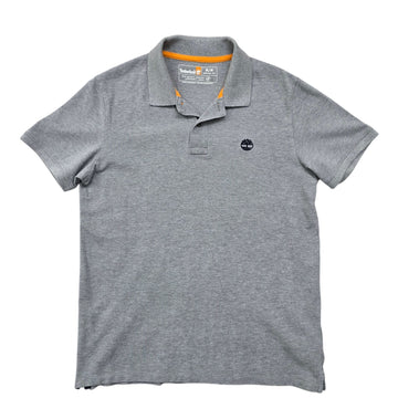 Timberland Men's Gray Polo Shirt Size M Embroidered Logo
