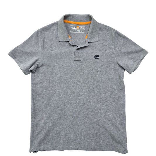 Timberland Men's Gray Polo Shirt Size M Embroidered Logo