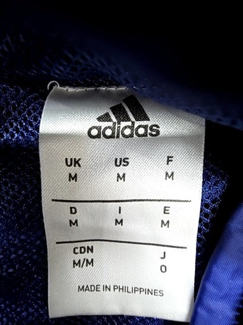 Adidas Men's M Blue Golf Rain Jacket Water-Resistant Full-Zip Hood