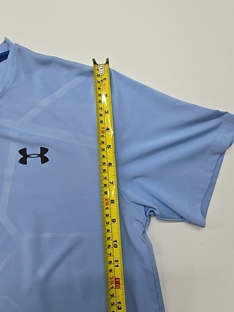 Under Armour Men Light Blue HeatGear T-Shirt 3XL Graphic Logo Regular Fit