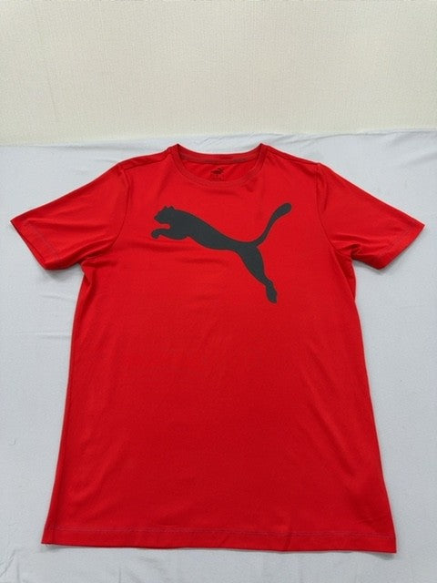 Puma Men's Red Short Sleeve T-Shirt Size M Crew Neck Polyester